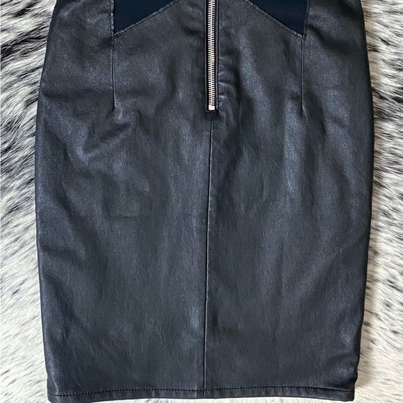 RTA “GWENYTH” MESH PANELED LEATHER BUSTIER MINI-DRESS, SZ 0 BLACK - Picture 15 of 16